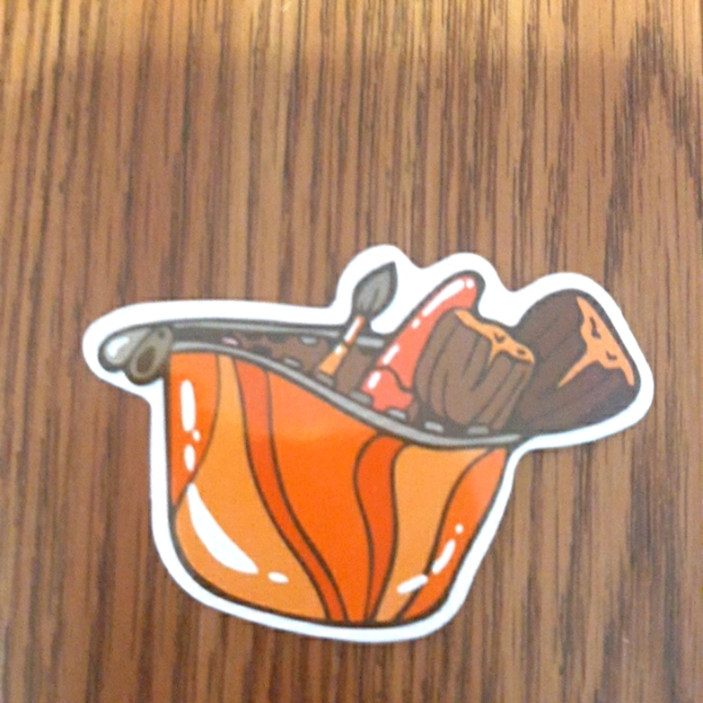 Makeup bag sticker